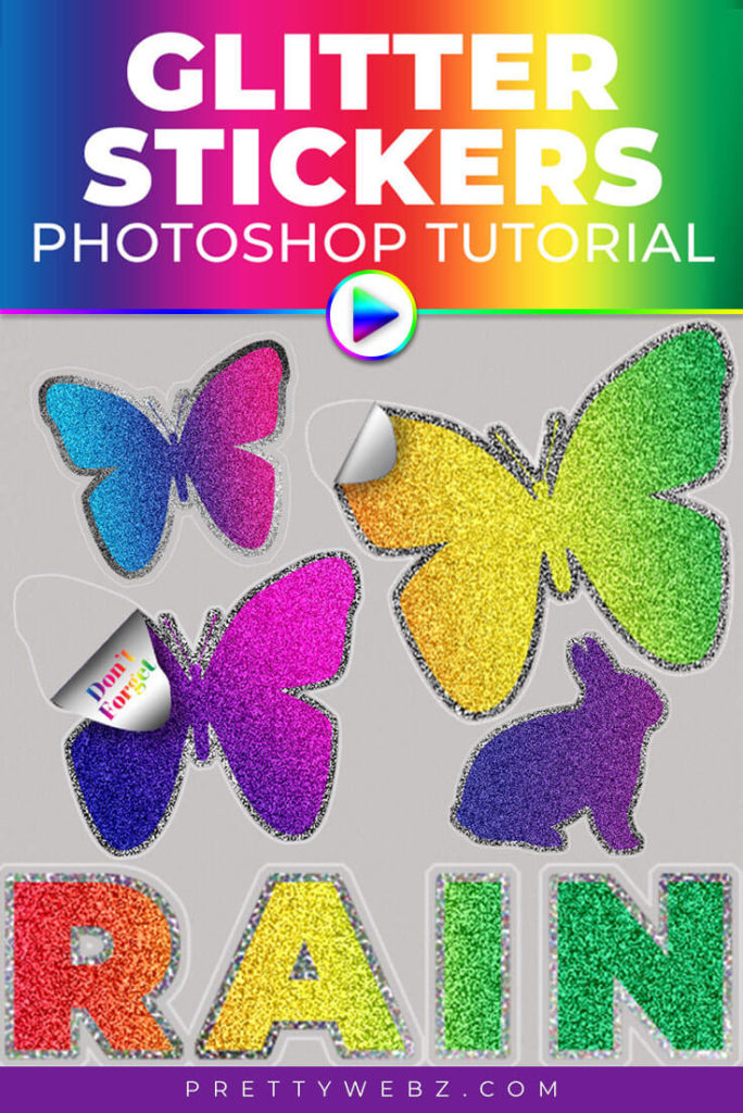 Glitter Sticker Photoshop Tutorial - PrettyWebz Media Business